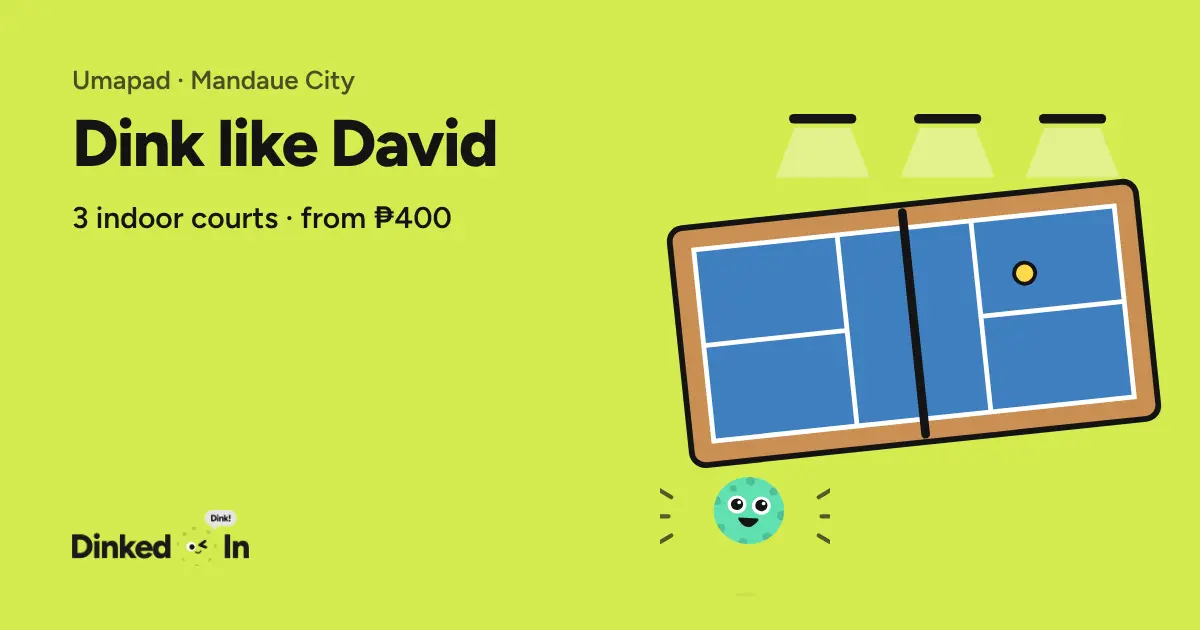 Illustration of Dink like David: Indoor, 3 courts